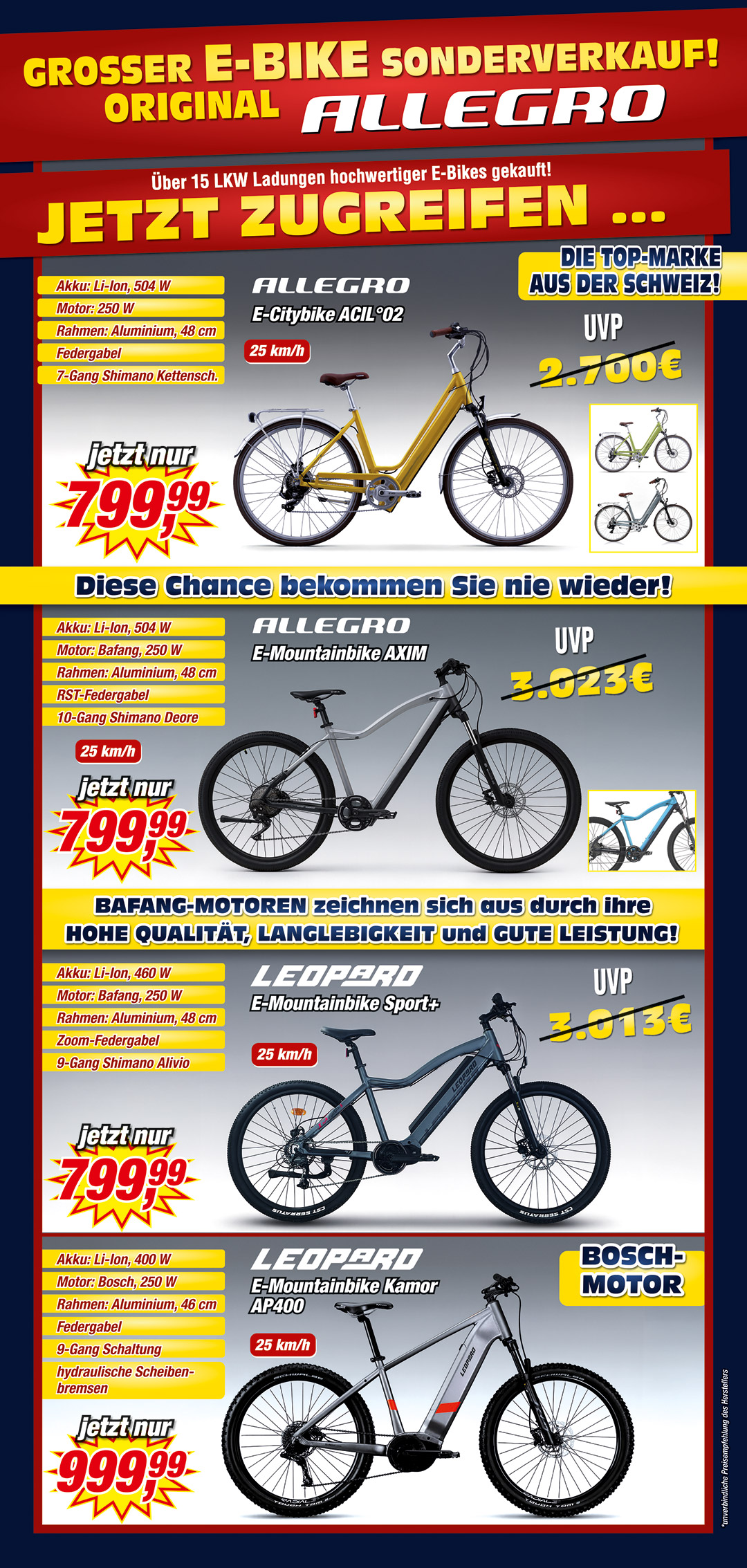 E-Bike Sonderverkauf