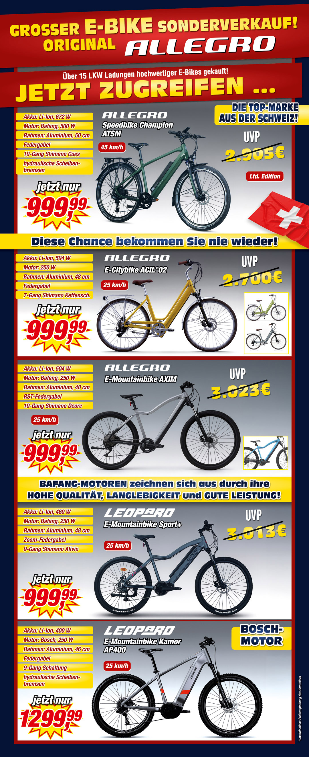 E-Bike Sonderverkauf
